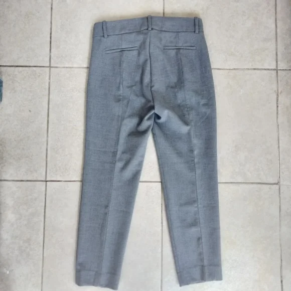 J Crew 365 Womens Gray High Rise Slim Straight Leg Cameron Ankle Pants Size 8 - Picture 2 of 12